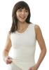 Medima Classic  Damen-Hemd  ohne Arm mit Spitze Plus Seide weiß