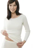 Medima Classic - Damen-Unterhemd (langarm) 100% Angora - Weiß