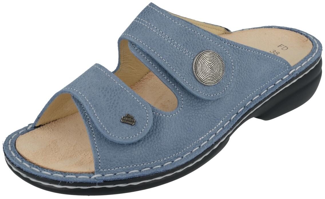 Finn Comfort - Damen-Pantolette SANSIBAR -  Sky/Streetnubuk