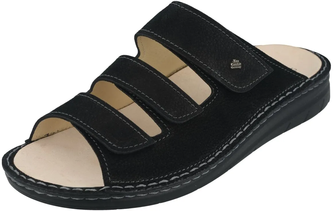 Finn Comfort Herren-Pantolette MATARO - Black/Nubukrona