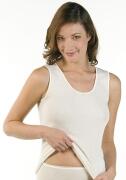 Medima Classic Damen-Hemd ohne Arm Angora/Baumwolle weiß