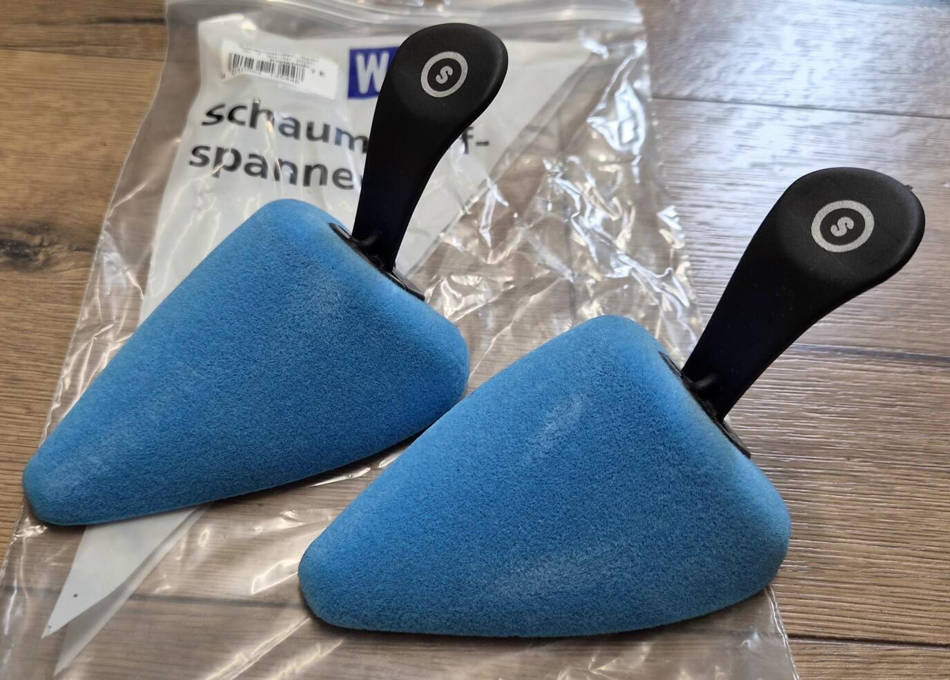 Schaumstoffspanner-Set mit Griff (Gr. 1- Spitz) - WOLY - Blau mit Griff Set