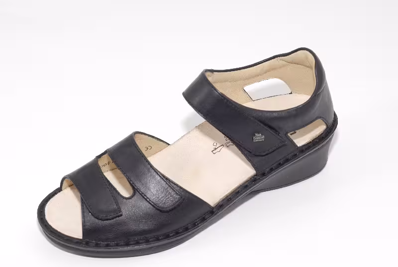 Finn Comfort - Damen-Sandale FES - Schwarz/Nappaseda - FinnComfort Sandale Fes Schwarz