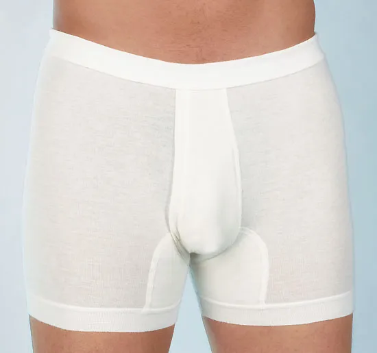 Medima Classic - Herren-Hose (kurz mit Eingriff) 20% Angora - Wei&szlig;