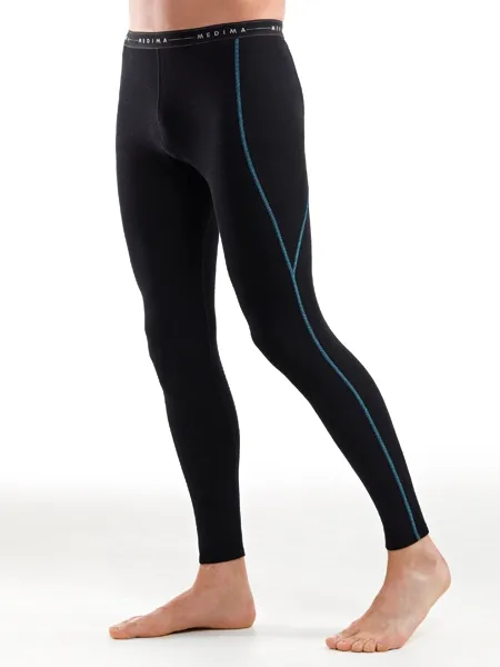 Medima Classic - Herren-Hose (lang OHNE Eingriff) 20% Angora - Asphalt, Schwarz