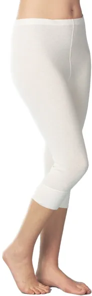 Medima Classic - Damen-Hose (3/4 lang) 20% Angora - Wei&szlig;, Schwarz