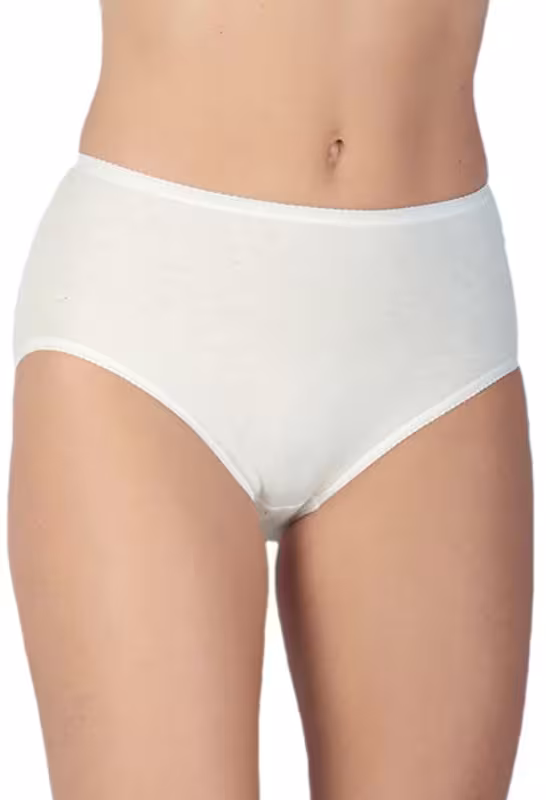 Medima Classic - Damen-Taillenslip 20% Angora - Wei&szlig;, Schwarz