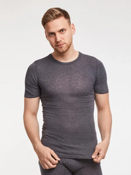Medima Classic - Herren-Hemd (1/4 Arm) 20% Angora - Wei&szlig;, Schwarz, Asphalt