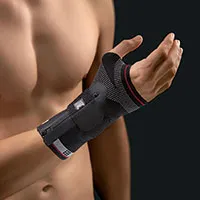 BORT volare Handgelenkbandage mit Rei&szlig;verschluss - ManuZip LINKS (Schwarz) - X-Large - 05.07.02.0004