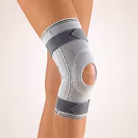 BORT Kniebandage mit Gelenk (Silber) - Medium Plus (2+) - 23.04.03.0037