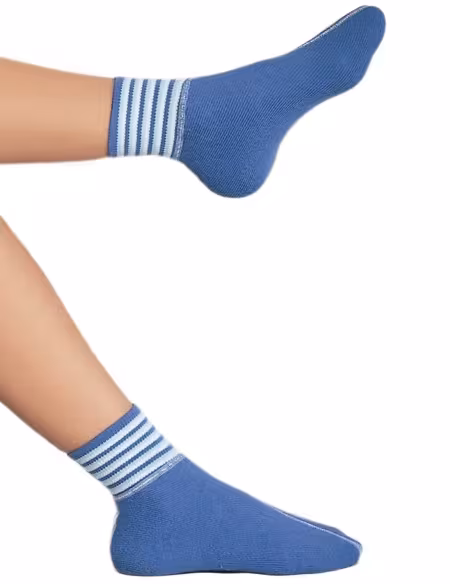 Medima Socken - Bettdinger - Wei&szlig;, Aqua, Grau