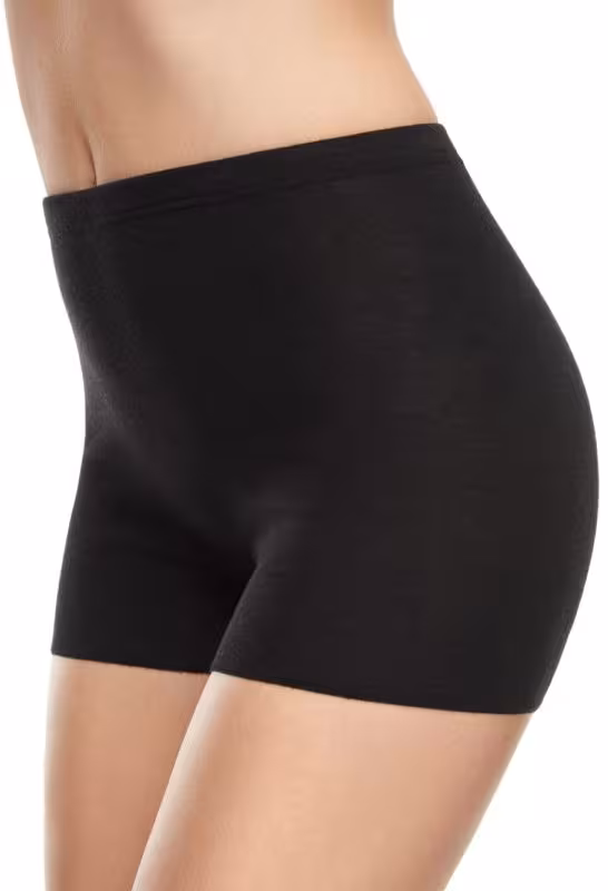 Medima Classic - Damen-Pagenslip Angora Seide - Wei&szlig;, Schwarz