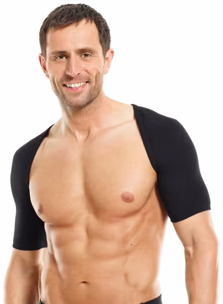 Medima ThermoAS - Schulterw&auml;rmer 1/4 Arm - Unisex - Haut, Wei&szlig;, Schwarz
