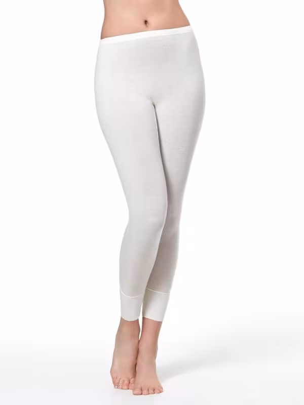 Medima - Damen-Hose (lang) 100% Schurwolle (Merino) - Wei&szlig;, Schwarz