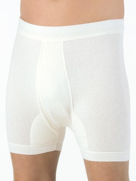 Medima Classic - Herren-Hose (kurz) Angora/Baumwolle - Weiß