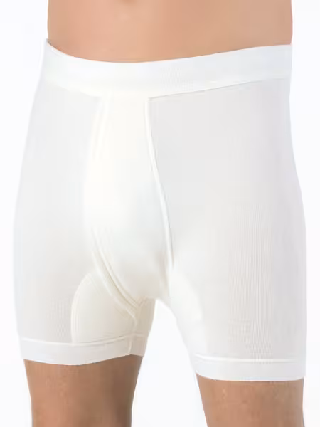 Medima Classic - Herren-Hose (kurz) Angora Baumwolle - Wei&szlig;