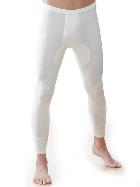 Medima Classic - Herren-Hose (lang) Angora Baumwolle - Wei&szlig;