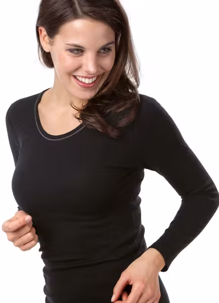 Medima Classic - Damen-Hemd (1/1 Arm) Angora Baumwolle - Asphalt