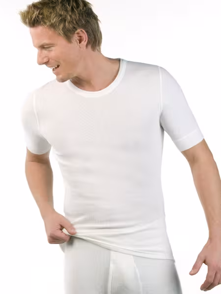 Medima Classic - Herren-Hemd (1/4 Arm) Angora Baumwolle - Wei&szlig;