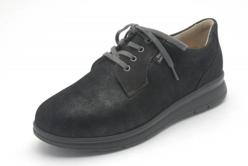 Finn Comfort - Damen-Halbschuh CHALON (Finn-Stretch) - Schwarz/Balenastretch/Nubuk - FinnComfort PLUS CHALON schwarz extra weit