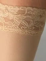 Stützstrümpfe lang OFA 365 (ehem. Gilofa Fine) 70den - Mandel - elegantes Spitzenhaftband bei Gilofa fine Stützstrumpf lang