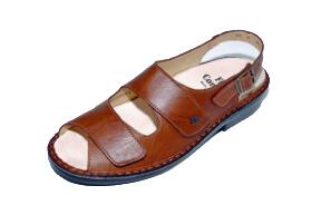 Finn Comfort - Damen-Sandale TAHITI - Plisseelight/Cognac