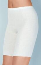 Medima Damen-Schlüpfer lang saumfrei 20 % Angora weiß