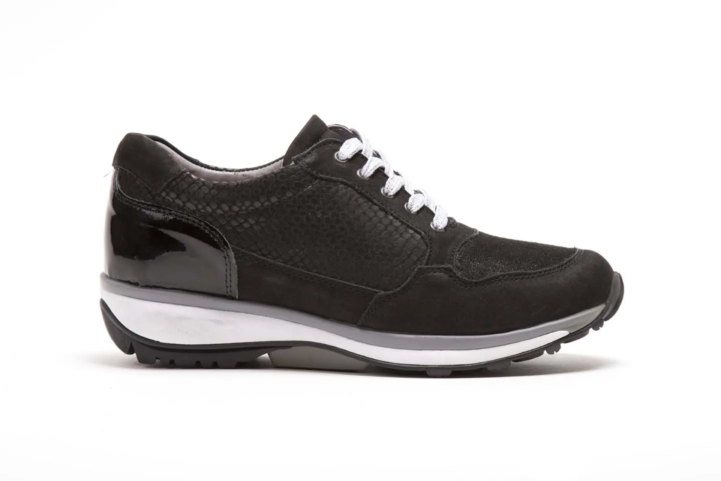 Xsensible Stretchwalker - Damen-Halbschuh - BUCKIE (Weite GX) - Lizzard/Black