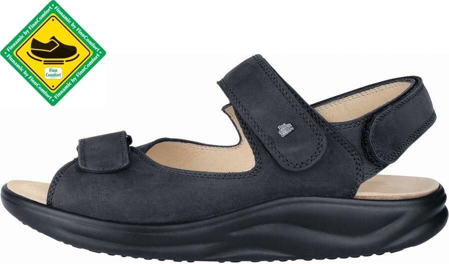 Finn Comfort - Unisex-Sandale CORINTH (Finnamic) - Schwarz/Buggy