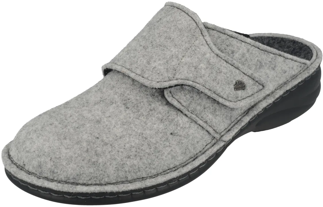 Finn Comfort - Damen-Clog GOMS - Lightgrey/Doublefilz