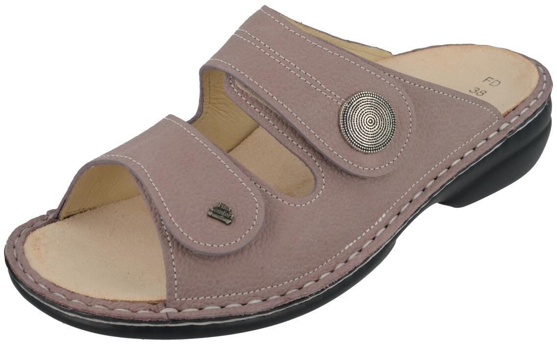 Finn Comfort - Damen-Pantolette SANSIBAR -  Rose/Streetnubuk