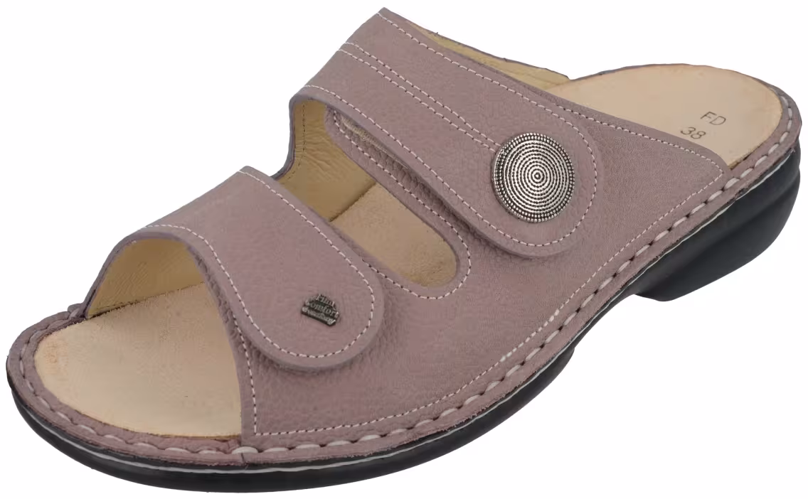 Finn Comfort - Damen-Pantolette SANSIBAR - Rose/Streetnubuk