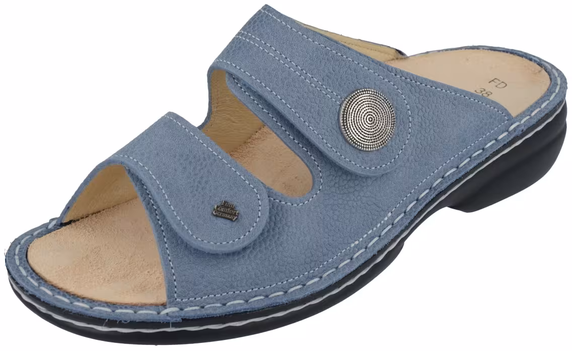 Finn Comfort - Damen-Pantolette SANSIBAR - Sky/Streetnubuk
