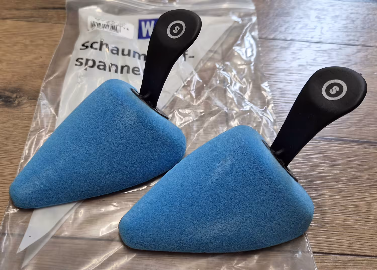 Schaumstoffspanner-Set mit Griff (Gr. 1- Spitz) - WOLY - Blau mit Griff Set