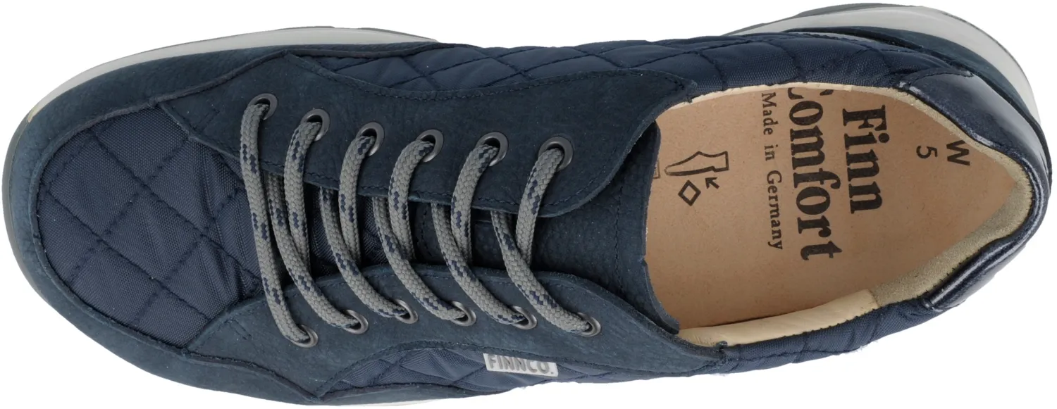 Finn Comfort - Damen-Halbschuh TESSIN - Marine/Atlantic/Mustang/Quilt/Knautschlack
