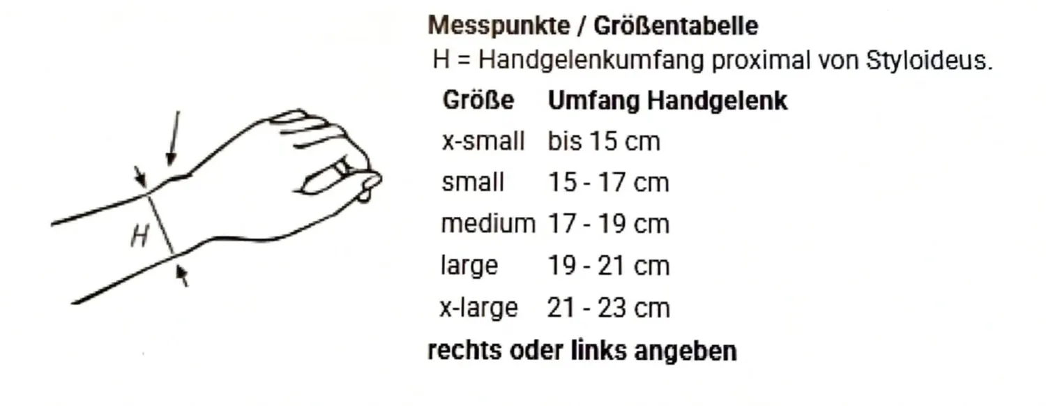 BORT Arm- & Handgelenkschiene LINKS (Blau) - X-Large - 05.07.02.3015