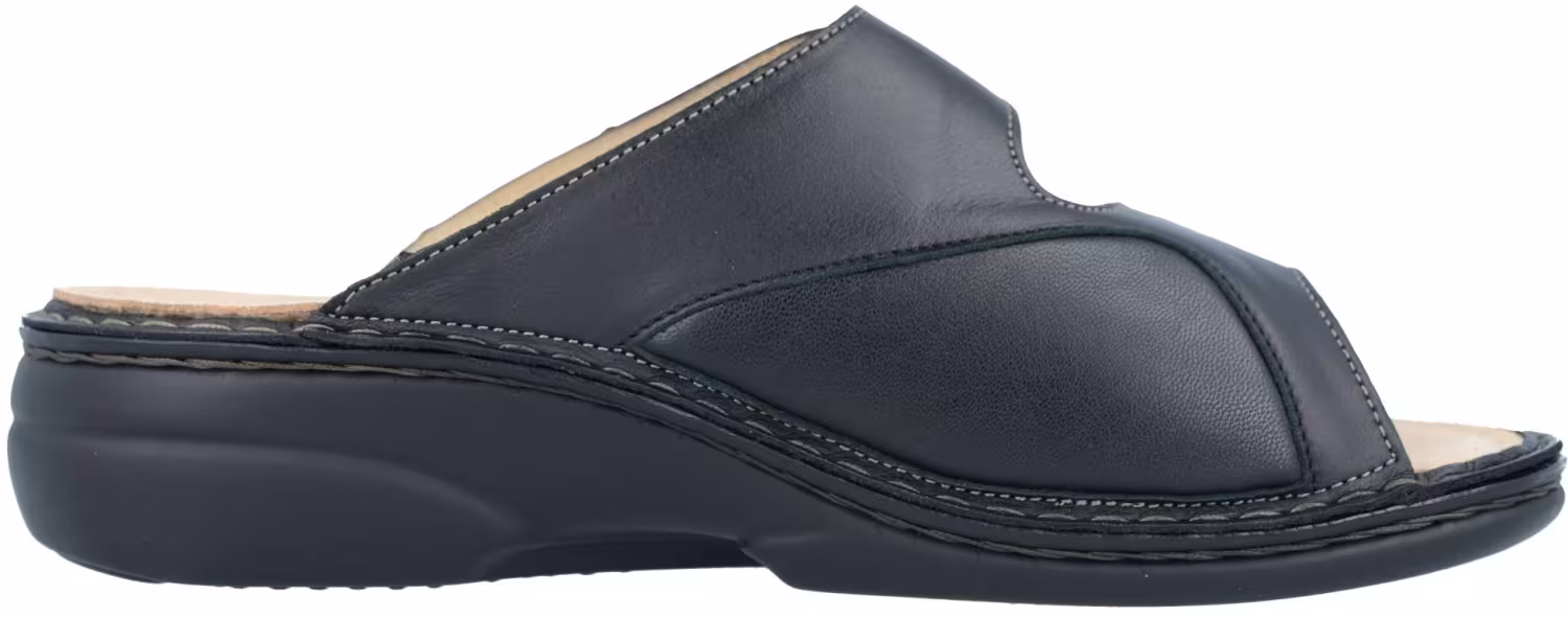 Finn Comfort - Damen-Pantolette ZENO (Finn-Stretch) - Braid/Nubuk/Stretch/Black/Schwarz