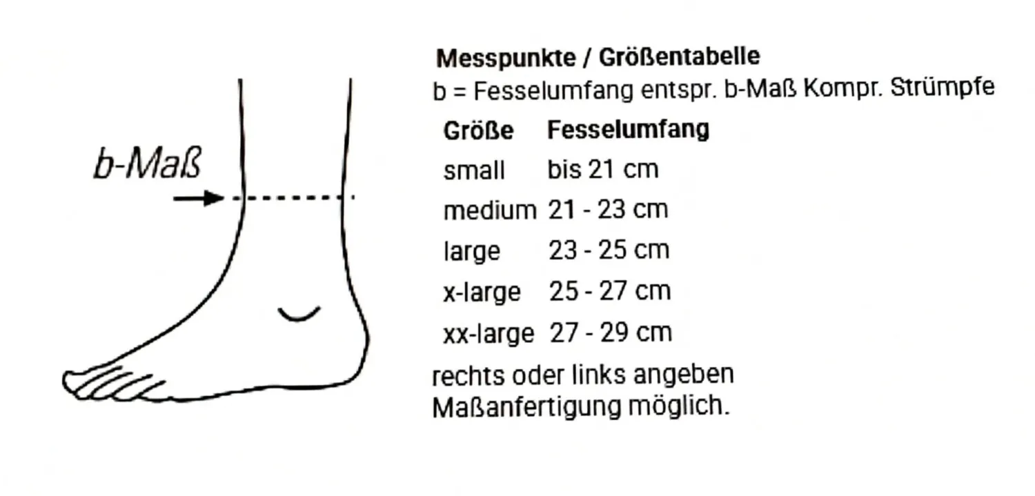 BORT Kn&ouml;chelbandage - TaloStabil Plus RECHTS (Silber) - X-Large - 05.02.01.2005