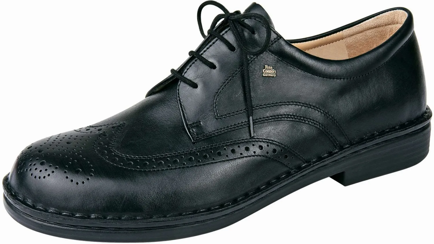 Finn Comfort - Herren-Halbschuh BUDAPEST - Schwarz/Montana