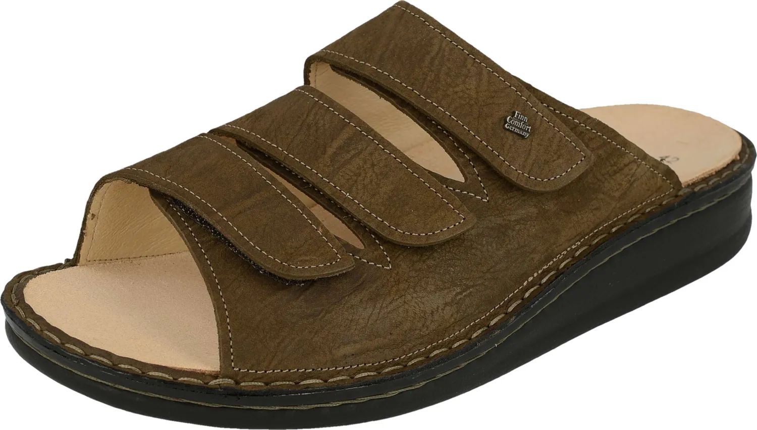 Finn Comfort - Unisex-Pantolette KORFU - Tabak/Nubukcarat
