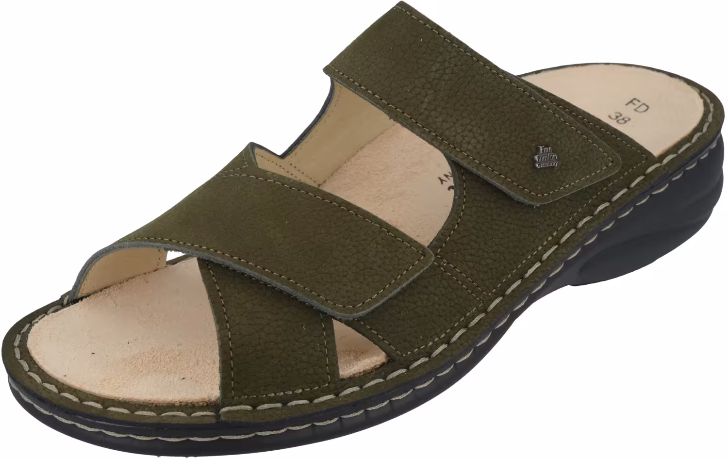 Finn Comfort - Damen-Pantolette MELROSE - Nubukvienna/Olive