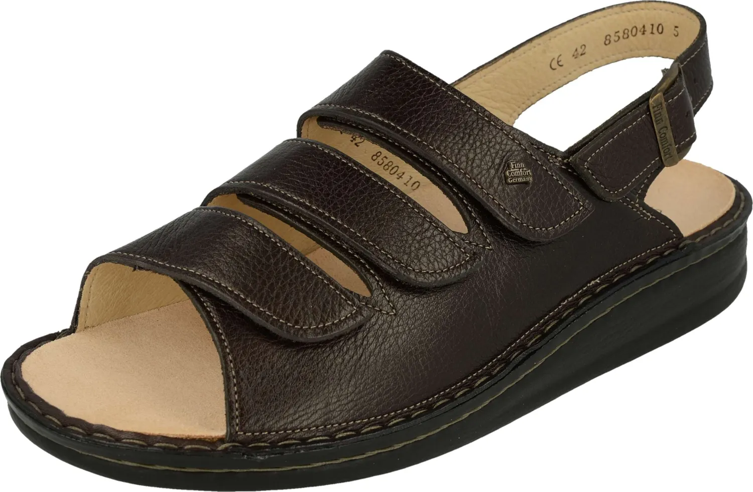 Finn Comfort - Herren-Sandale SYLT - Dunkelbraun/Saratoga