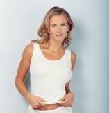 Medima Classic - Damen-Hemd (ohne Arm) Plus Seide