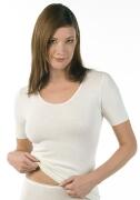 Medima Classic Damen-Hemd 1/4 Arm Angora/Baumwolle weiß