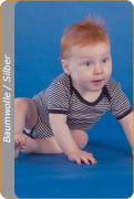 Medima Antisept Baby-Body 1/4 Arm, blau-weiß geringelt