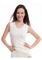 Medima Classic Damen-Hemd ohne Arm 40% Angora weiß