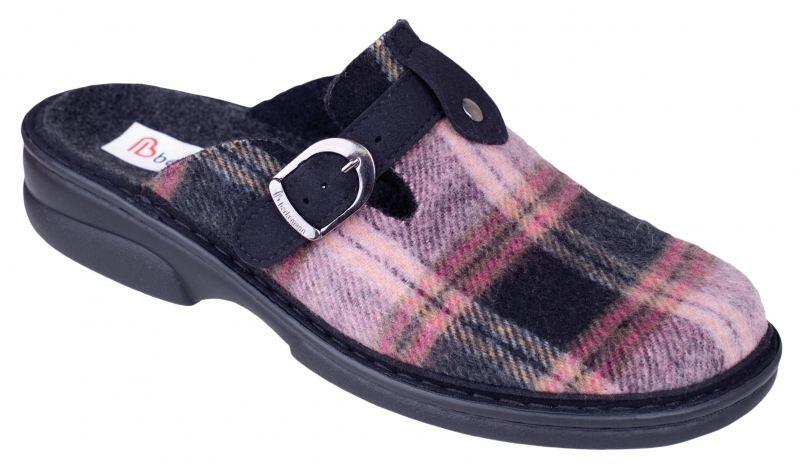 Berkemann Berkoflex Dominique grau rosa/check Filz