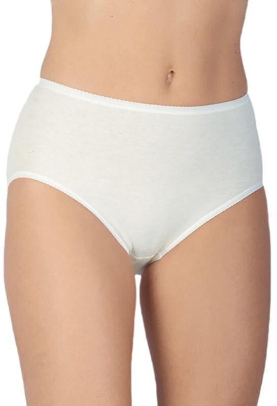 Medima Classic - Damen-Taillenslip 20% Angora - Weiß, Schwarz