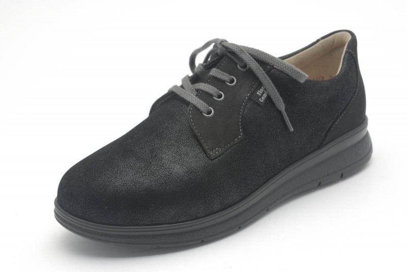Finn Comfort - Damen-Halbschuh CHALON (Finn-Stretch) - Schwarz/Balenastretch/Nubuk - FinnComfort