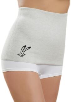 Medima - ThermoAS Rückenwärmer (mit Medimalogo Hase ) - Naturmeliert